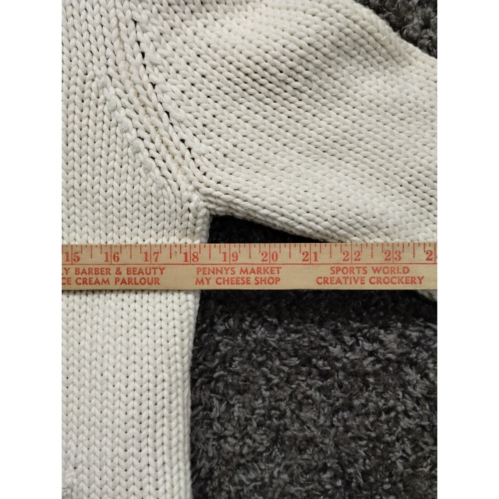 Mossimo Cardigan Sweater Women XL White Knit Collared Cute Comfortable - Picture 3 of 9
